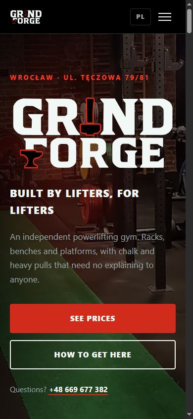 GrindForge on a phone